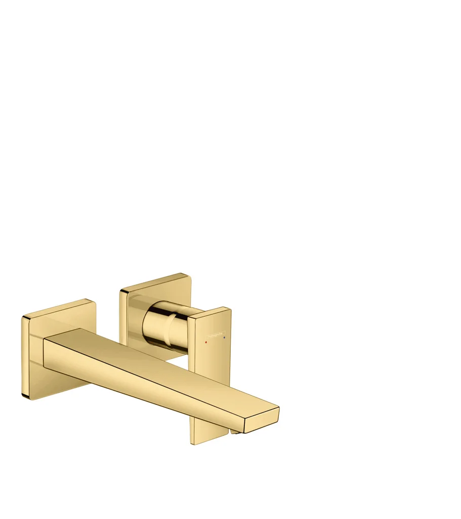 Hansgrohe Metropol Einhebel-Waschtischmischer Unterputz, Polished Gold Optic, Ausladung 225 mm, Hebelgriff, Normalstrahl, max. Durchflussmenge 5 l/min