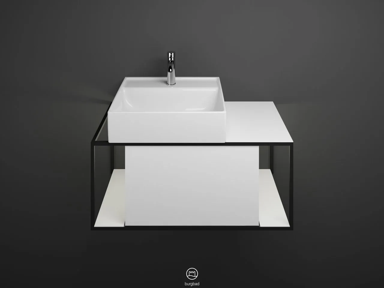 burgbad Junit Keramik-Aufsatzwaschtisch inkl. Waschtischunterschrank burgbad Junit Keramik-Aufsatzwaschtisch inkl. Waschtischunterschrank