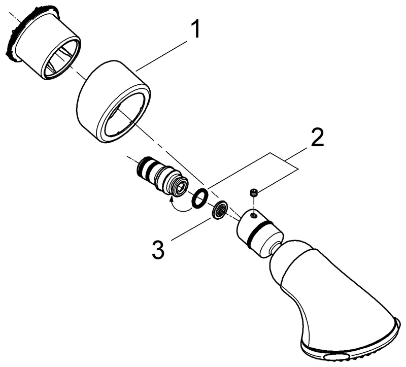 Grohe Relexa 100 Five Kopfbrause 5 Strahlarten chrom Grohe Relexa 100 Five Kopfbrause 5 Strahlarten chrom