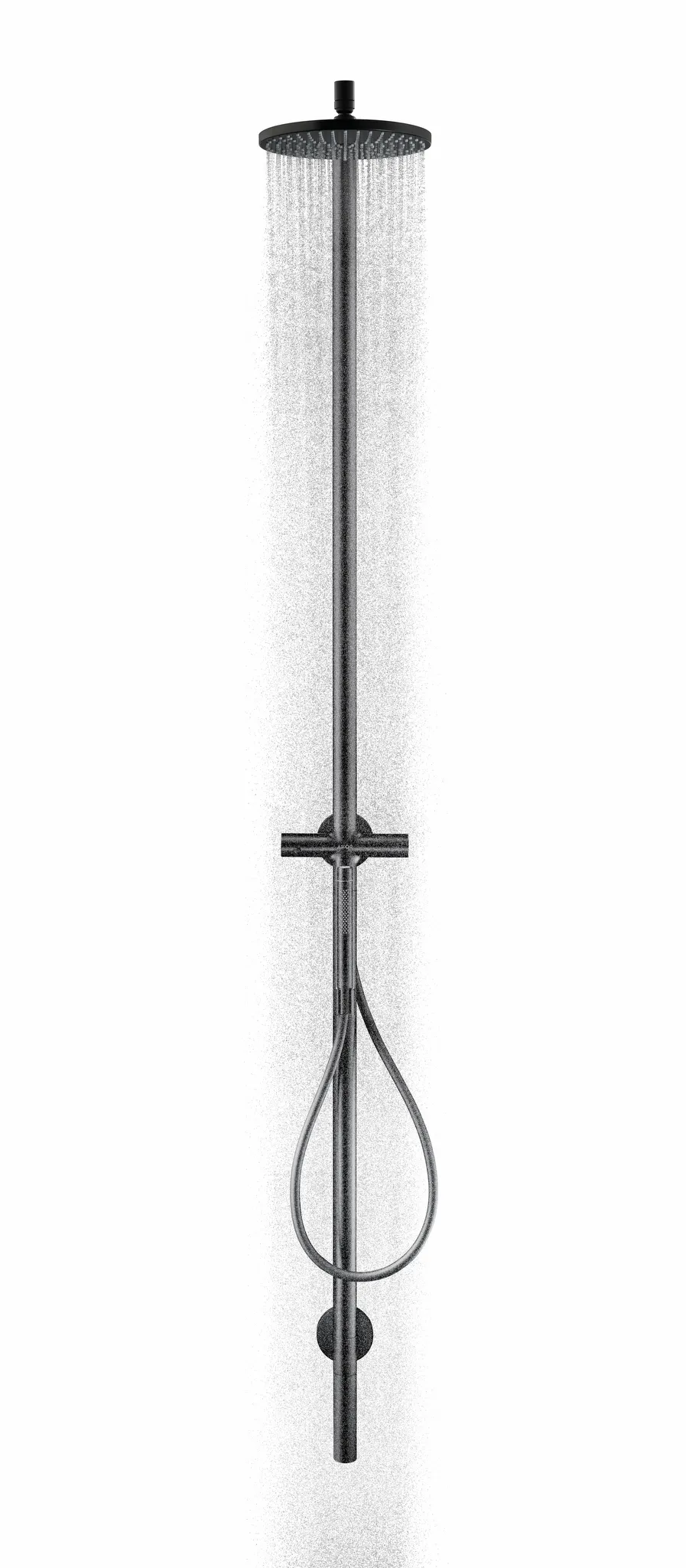 Hansgrohe AXOR Starck Nature Duschsäule mit Kopfbrause 240 1jet, Mattschwarz Hansgrohe AXOR Starck Nature Duschsäule mit Kopfbrause 240 1jet, Mattschwarz