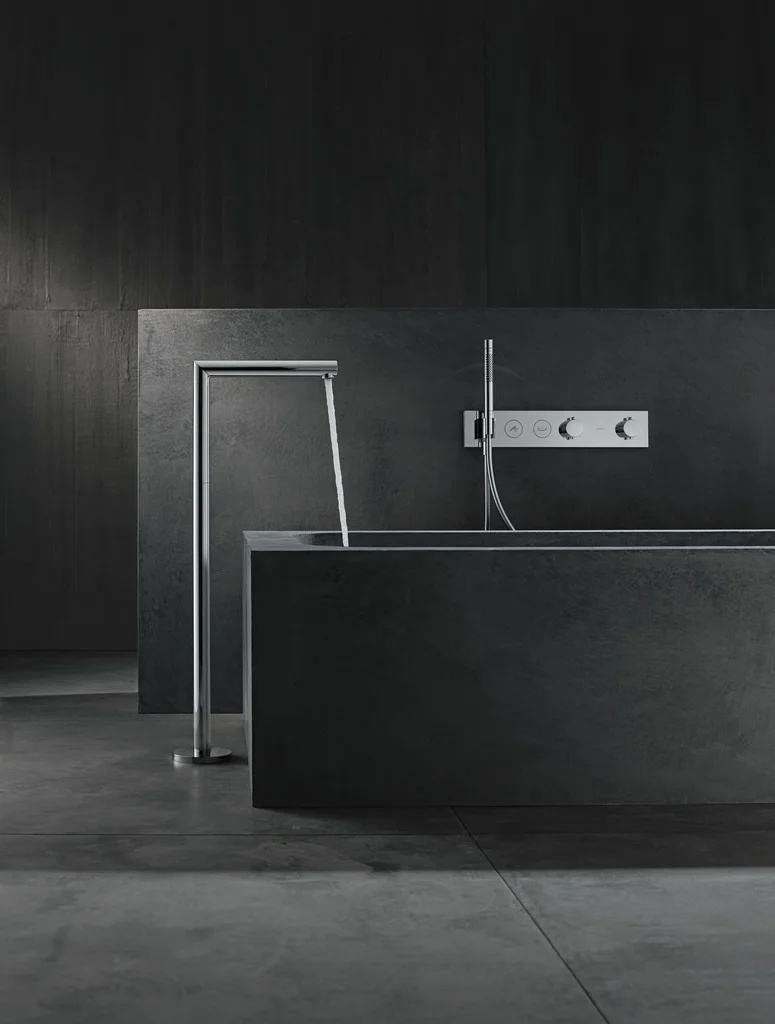 Hansgrohe AXOR Uno Wanneneinlauf gerade bodenstehend Chrom, Ausladung 226 mm, maximale Durchflussmenge 18 l/min bei 3 bar, Normalstrahl Hansgrohe AXOR Uno Wanneneinlauf gerade bodenstehend Chrom, Ausladung 226 mm, maximale Durchflussmenge 18 l/min bei 3 bar, Normalstrahl