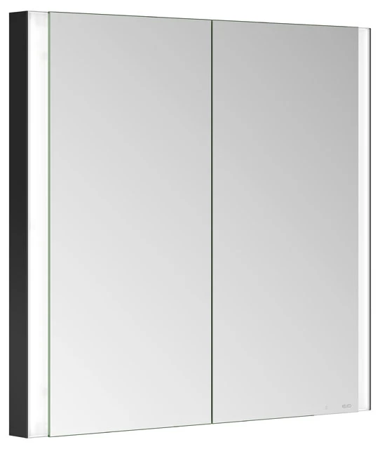 KEUCO Wandeinbau Spiegelschrank „Somaris“ Schwarz (matt), Unterputz, ohne Spiegelheizung 800 × 710 × 115 mm KEUCO Wandeinbau Spiegelschrank „Somaris“ Schwarz (matt), Unterputz, ohne Spiegelheizung 800 × 710 × 115 mm