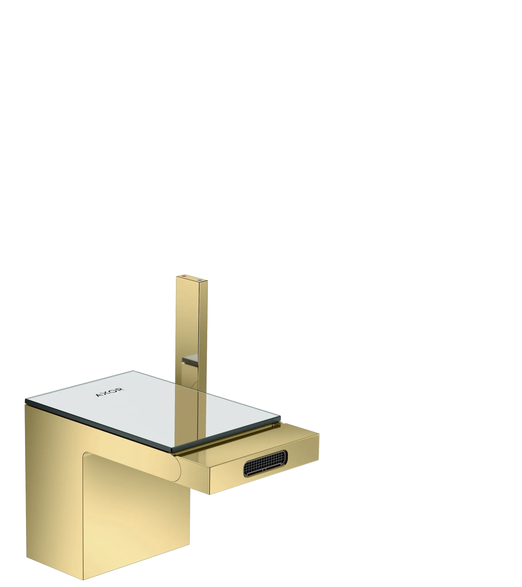 Hansgrohe AXOR MyEdition Mischer mit Platte 117 Glas, Spiegel Hansgrohe AXOR MyEdition Mischer mit Platte 117 Glas, Spiegel