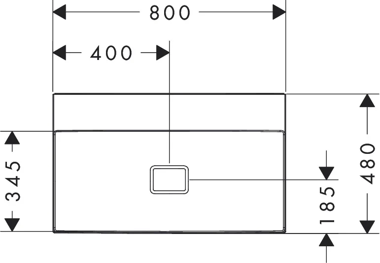 Hansgrohe Xevolos E Aufsatzwaschtisch, weiß, 800x480 mm, geschliffen, SmartClean, ohne Hahnloch und Überlauf