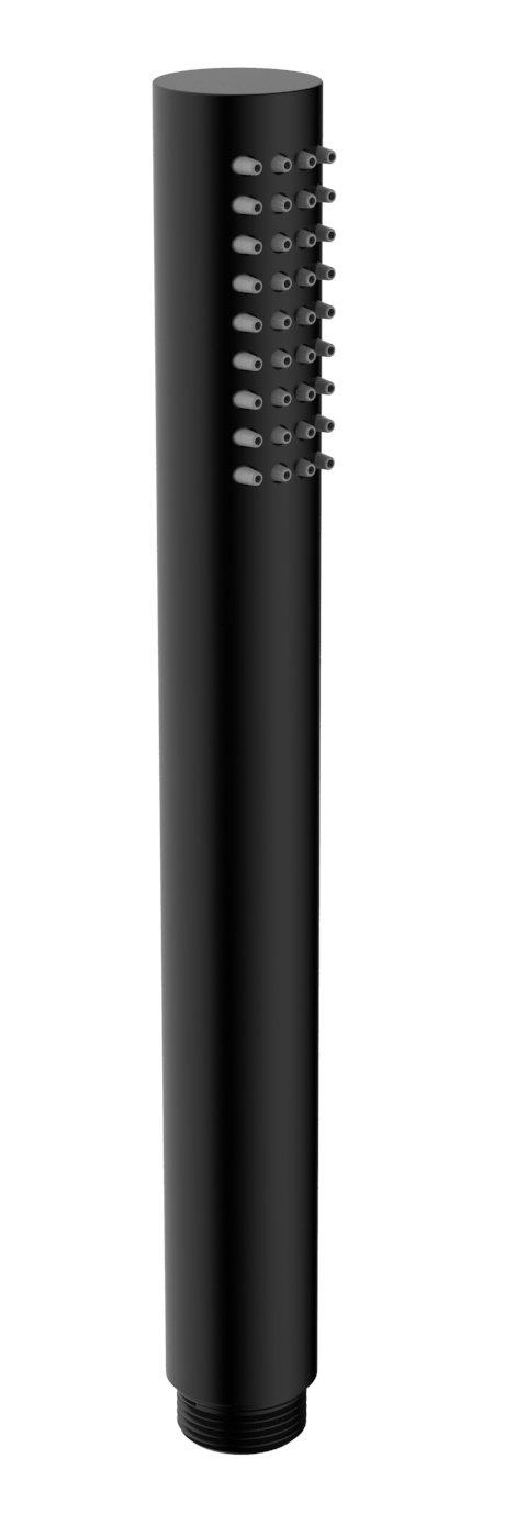 Stabhandbrause AqvaDesign - 1-strahlig - rund - Messing-Mantel - mattschwarz Stabhandbrause AqvaDesign - 1-strahlig - rund - Messing-Mantel - mattschwarz