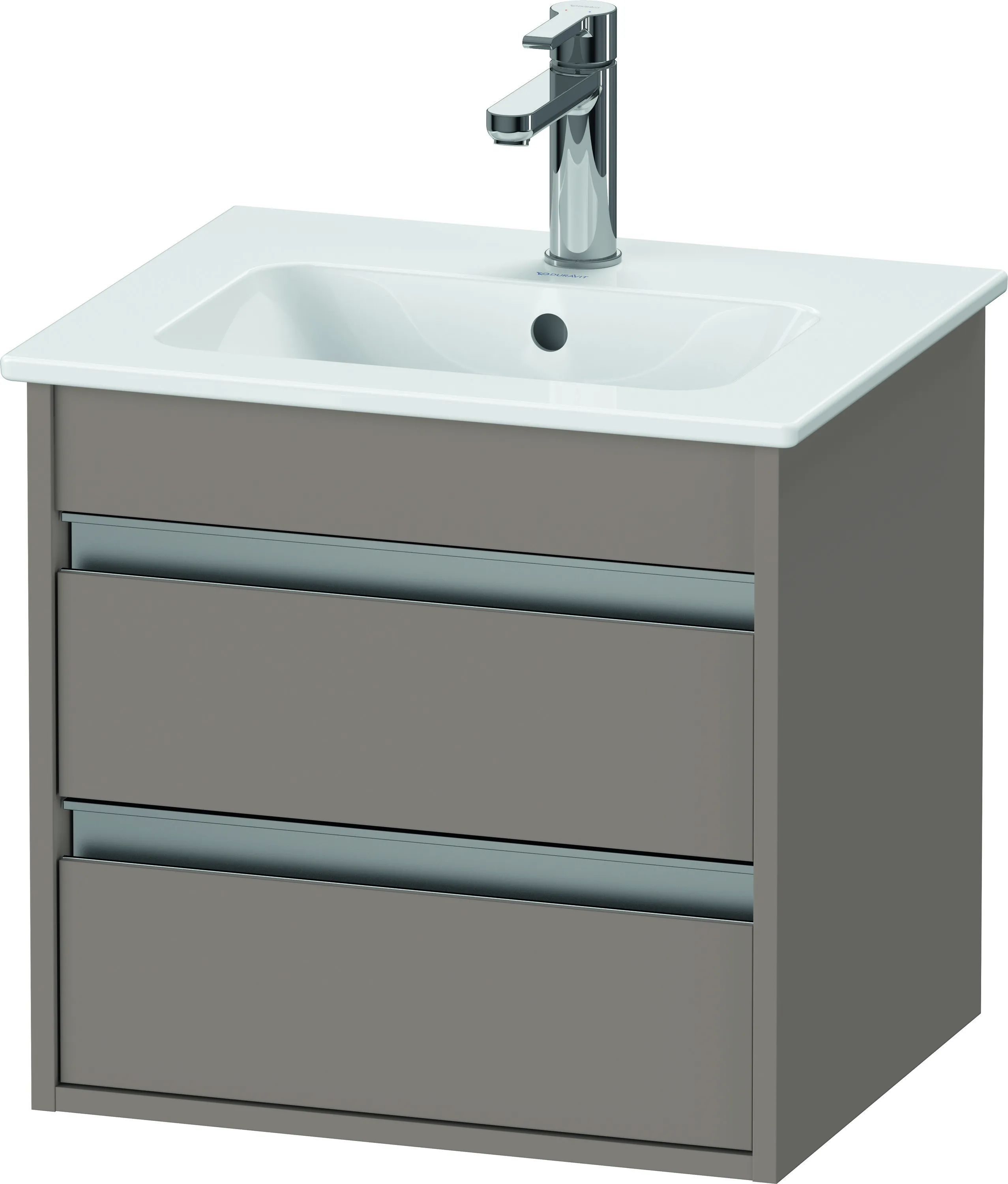 Duravit Waschtischunterschrank wandhängend „Ketho“ 50 × 48 × 41,2 cm Basalt Matt
