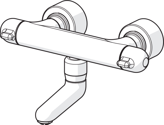 Zweihand-Waschtischarmatur „Medipro“ Ausladung 179 mm in Chrom Zweihand-Waschtischarmatur „Medipro“ Ausladung 179 mm in Chrom