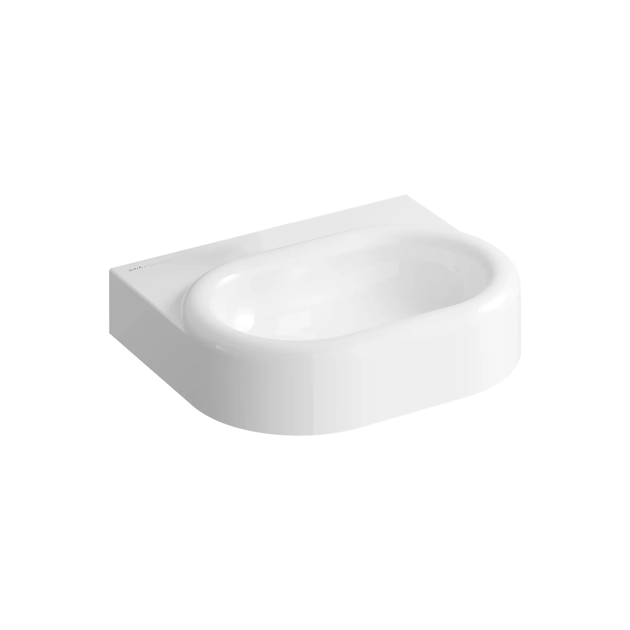 Liquid Waschtisch 60 cm ohne Hahnloch ohne Überlaufloch Weiß Hochglanz mit Oberflächenveredelung Clean
