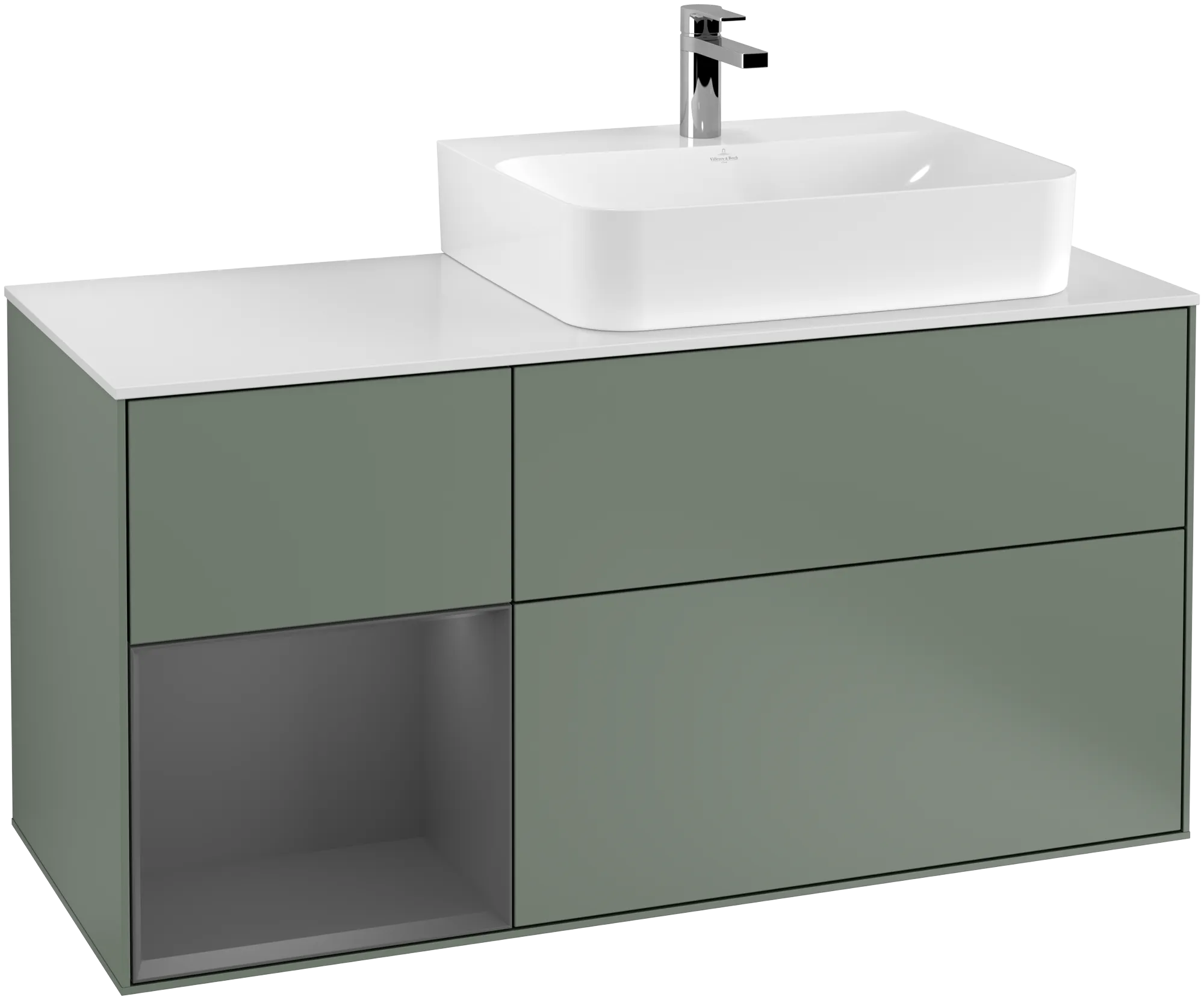 Villeroy & Boch Finion Waschbeckenunterschrank G14 1200x603x501mm Olive Matt Lacquer