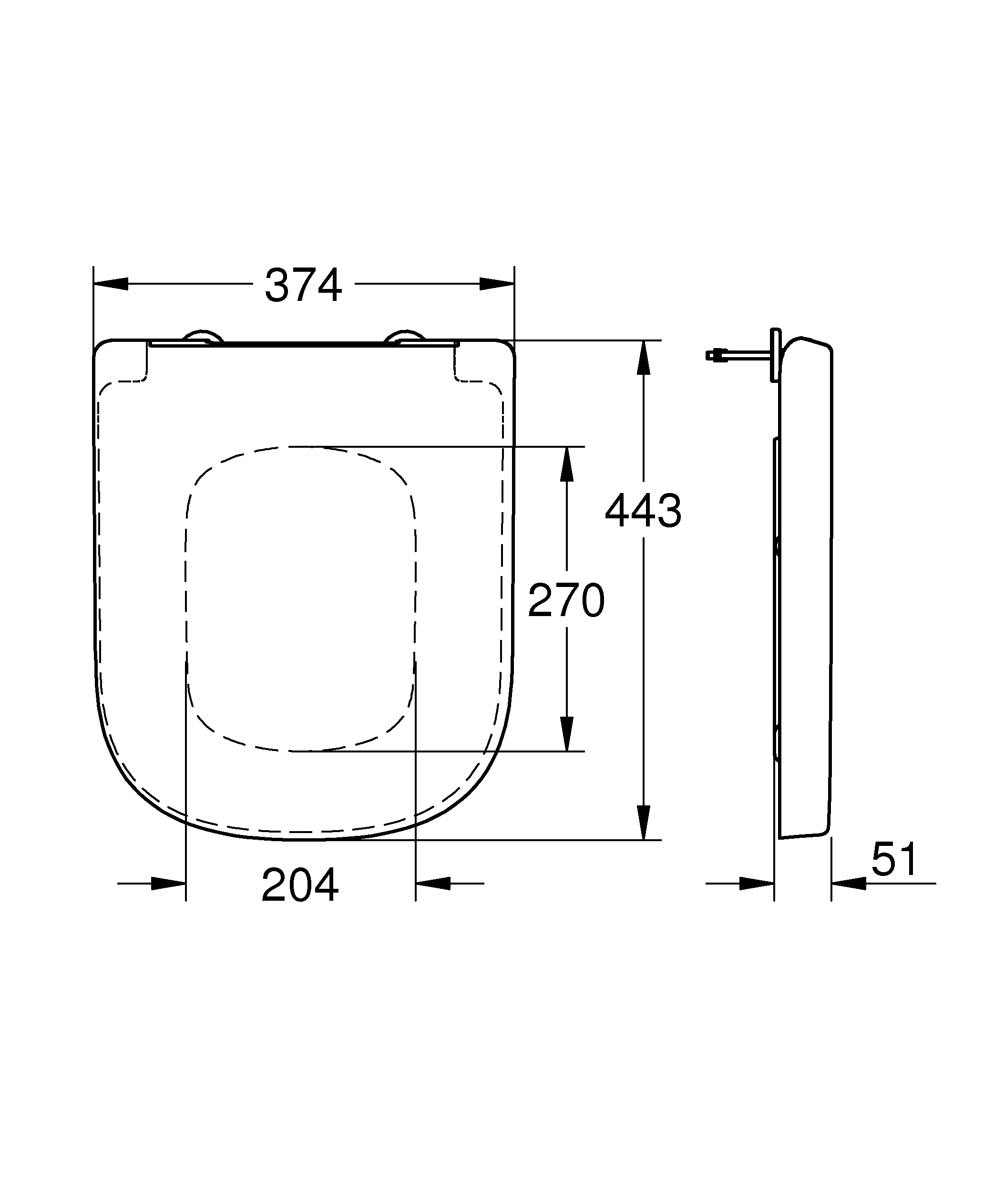 GROHE WC-Sitz Euro Keramik 39330_1, mit Deckel, Soft Close, Duroplast, werkzeuglos abnehmbar, passend für alle GROHE Euro Keramik WCs, alpinweiß