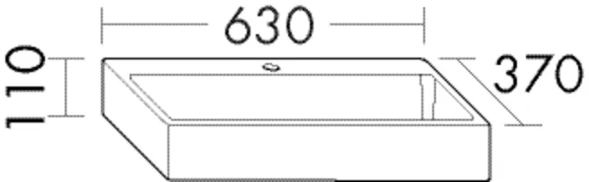 burgbad Aufsatzwaschtisch „Sys30“ 630 × 370 × 110 mm burgbad Aufsatzwaschtisch „Sys30“ 630 × 370 × 110 mm