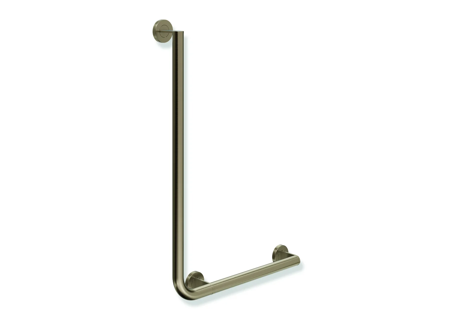 HEWI Winkelgriff System 900, Edelstahl PVD Bronze gebürstet, waagerecht 500 mm, senkrecht 750 mm, Durchmesser 32 mm, rechts HEWI Winkelgriff System 900, Edelstahl PVD Bronze gebürstet, waagerecht 500 mm, senkrecht 750 mm, Durchmesser 32 mm, rechts