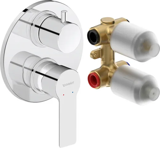 D-Code Einhebel-Wannenmischer UP Set Keramikmischsystem, Chrom HG