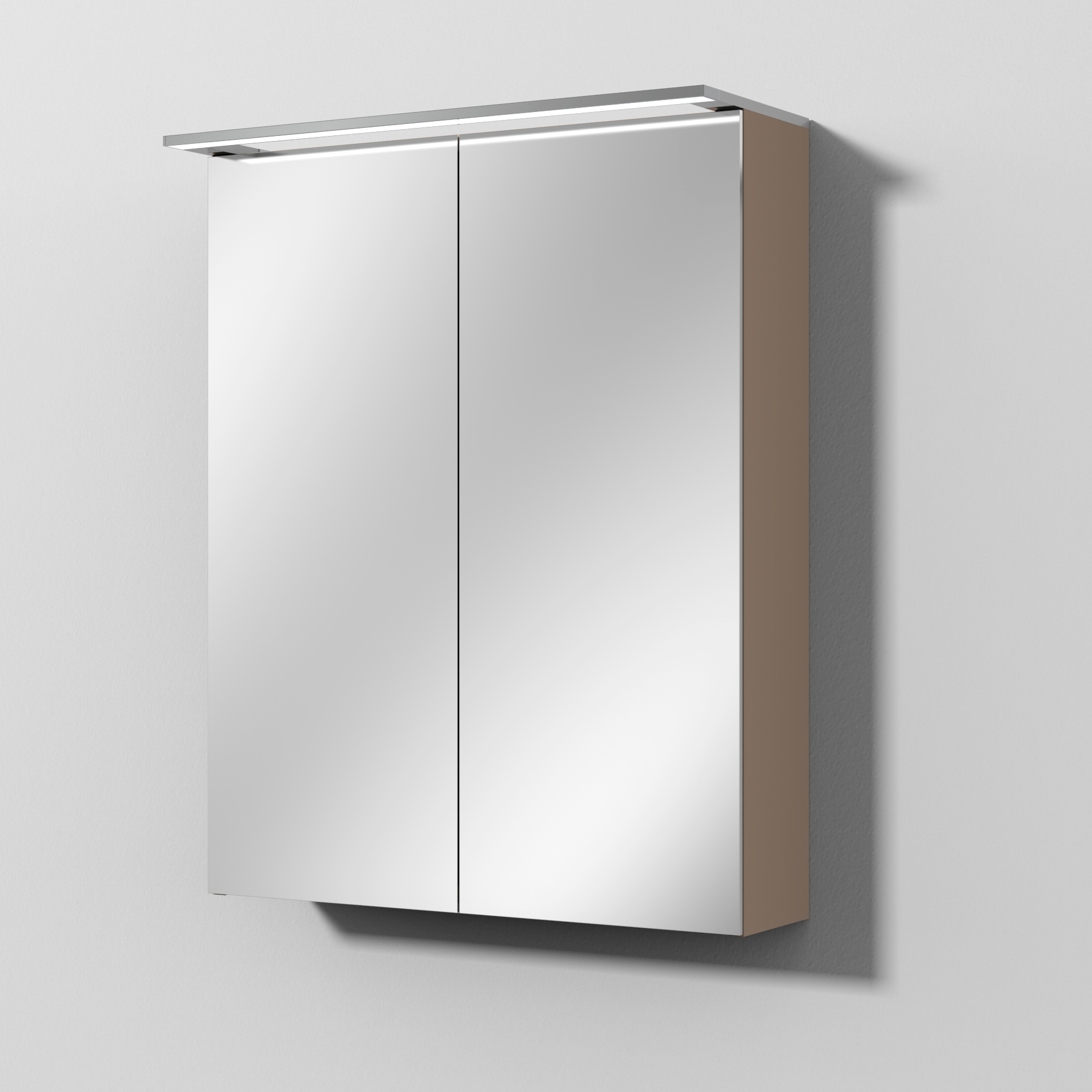 Sanipa Spiegelschrank „Malte“ 60 × 75 × 14,9 cm in Macchiato-Matt