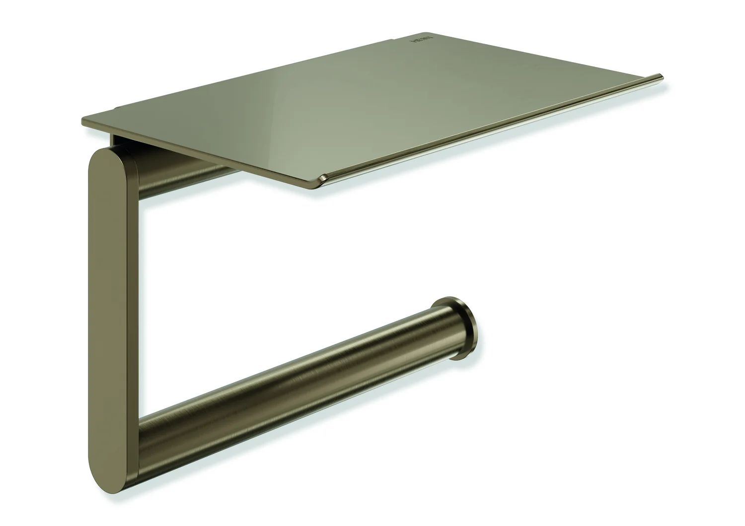 HEWI WC-Papierhalter mit Ablage, System 900, PVD bronze gebürstet, 135 mm breit, 96 mm hoch HEWI WC-Papierhalter mit Ablage, System 900, PVD bronze gebürstet, 135 mm breit, 96 mm hoch