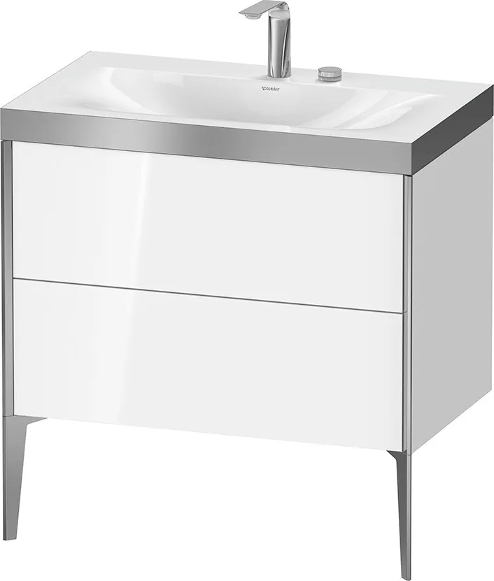 Duravit Waschtischunterschrank bodenstehend „XViu“ 80 × 61 × 48 cm in Taupe Matt