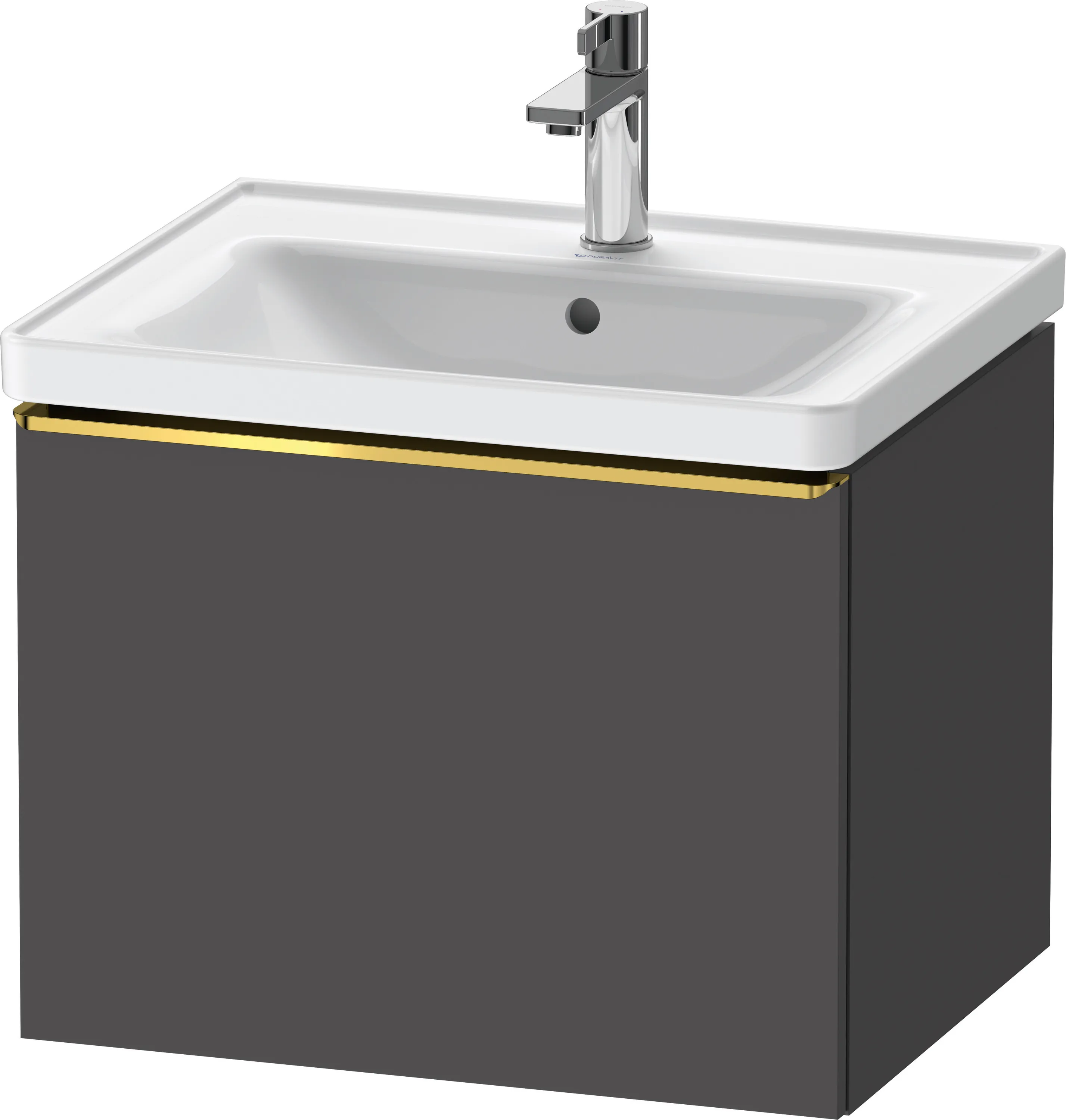Duravit Waschtischunterschrank wandhängend „D-Neo“ 58,4 × 44 × 45,2 cm Graphit Matt