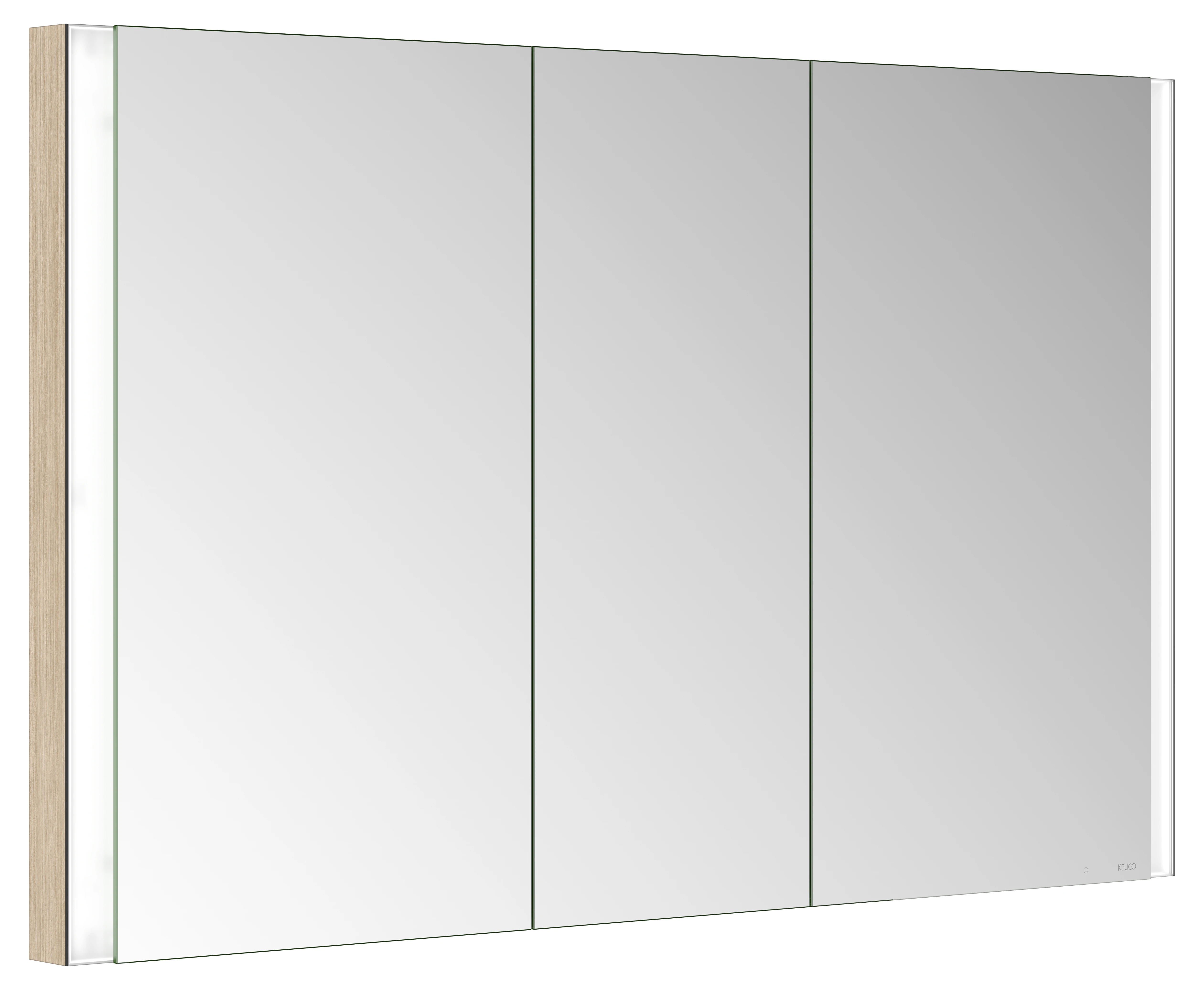 KEUCO Wandeinbau Spiegelschrank „Somaris“ Eiche hell Dekor, Unterputz, ohne Spiegelheizung 1200 × 710 × 115 mm