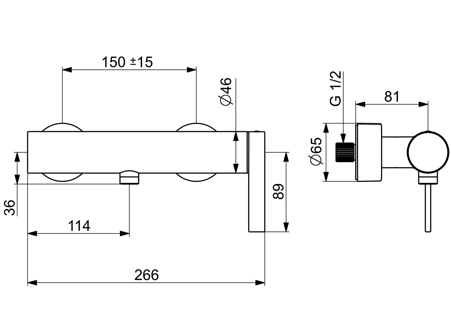 HansaLOFT Duscharmatur HansaLOFT 5771 DN15 Chrom