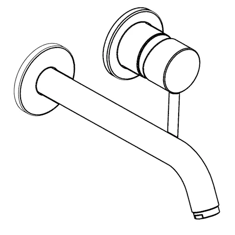 Kludi BOZZ WT-2LOCH-WAND-EHM Waschtisch-Einhandmischer mattschwarz Kludi BOZZ WT-2LOCH-WAND-EHM Waschtisch-Einhandmischer mattschwarz