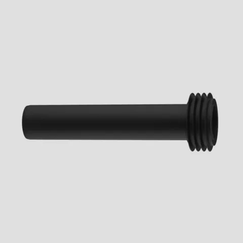 WC-Anschlussrohr mit Spülrohrverbinder 400 mm schwarz WC-Anschlussrohr mit Spülrohrverbinder 400 mm schwarz