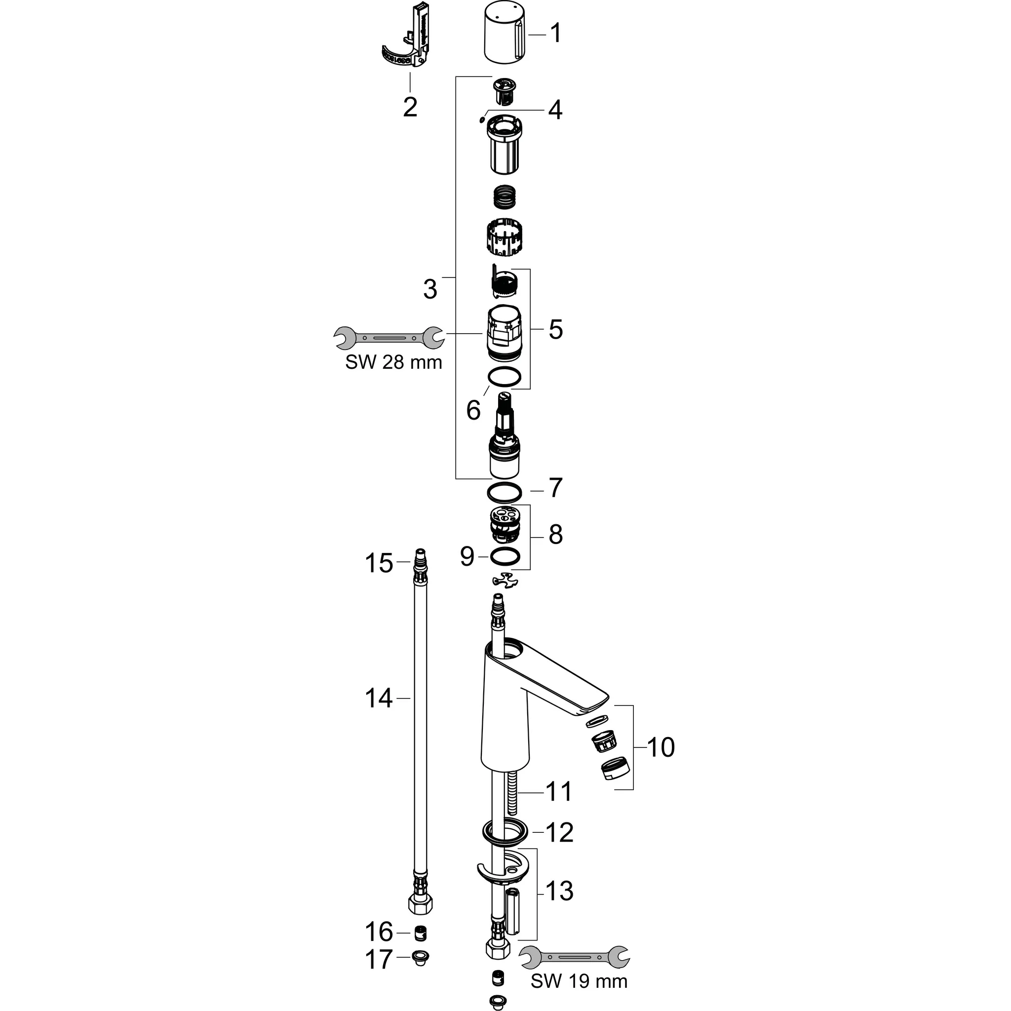 Hansgrohe Talis E Selbstschluss-Waschtischmischer 110 Chrom
