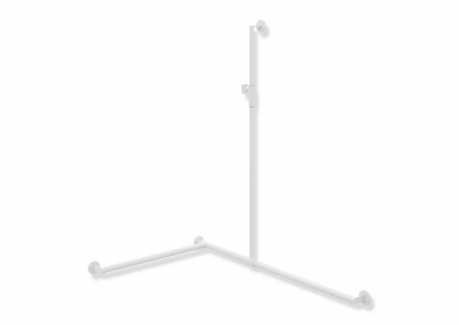 HEWI Haltegriff Ausführung links „System 900“ in Weiß tiefmatt / Hellgrau matt, Befestigung verdeckt HEWI Haltegriff Ausführung links „System 900“ in Weiß tiefmatt / Hellgrau matt, Befestigung verdeckt