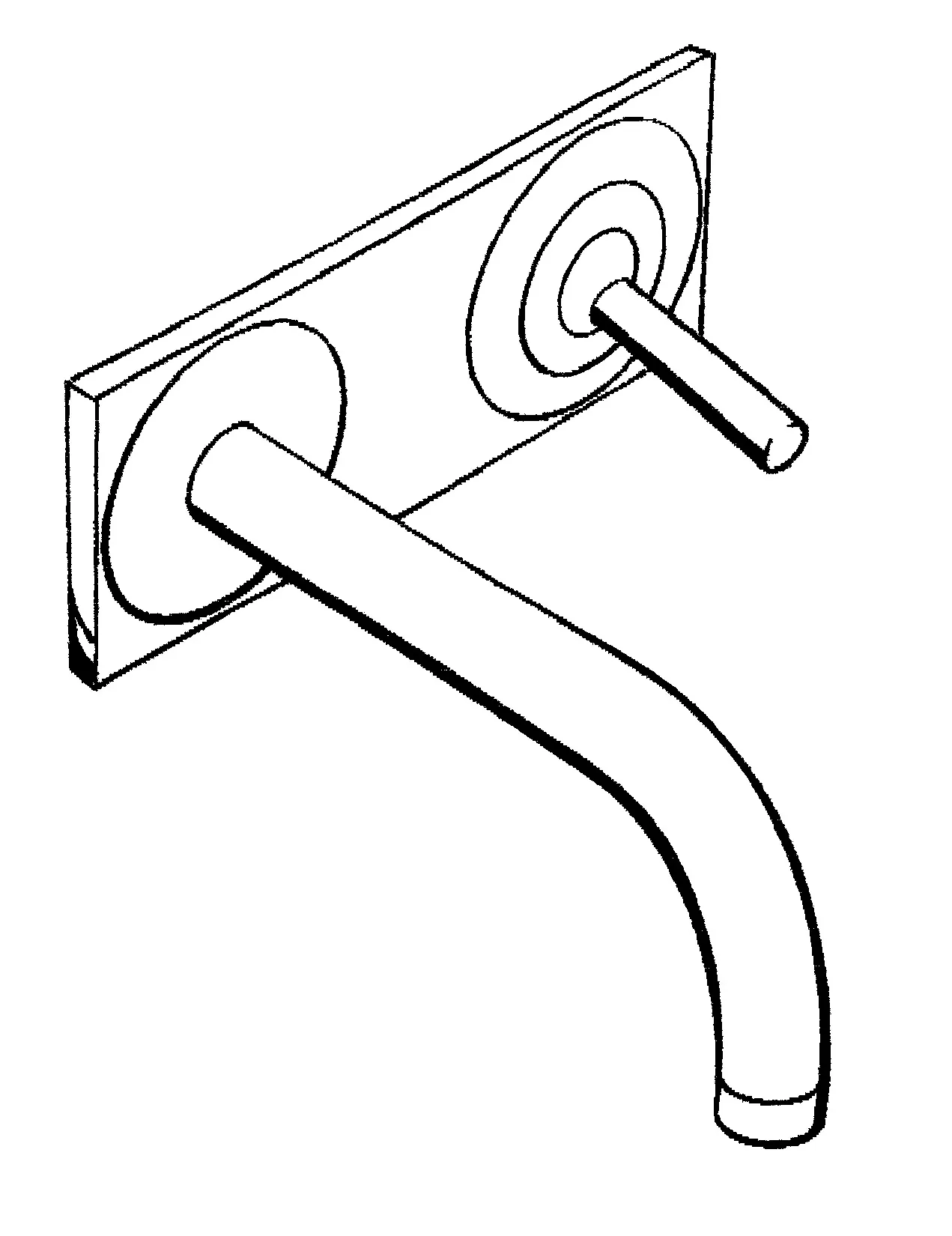 Waschtischmischer UP Axor Uno chrom mit Auslauf 160mm u.Platte