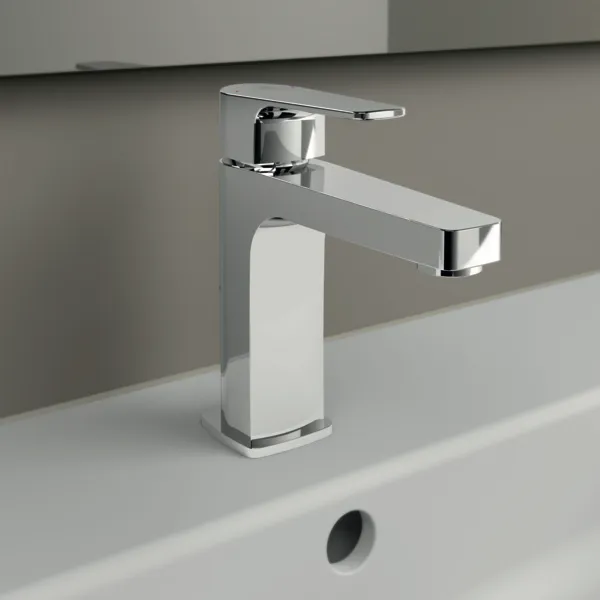 Waschtischarmatur Cerafine D, H105, mit Ablaufgarnitur, Ausladung 120mm, Chrom Waschtischarmatur Cerafine D, H105, mit Ablaufgarnitur, Ausladung 120mm, Chrom