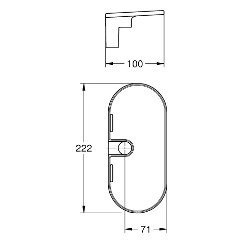 EasyFix Ablage Tempesta 26770_1, Material Acryl, für Tempesta Brausestangen, chrom EasyFix Ablage Tempesta 26770_1, Material Acryl, für Tempesta Brausestangen, chrom
