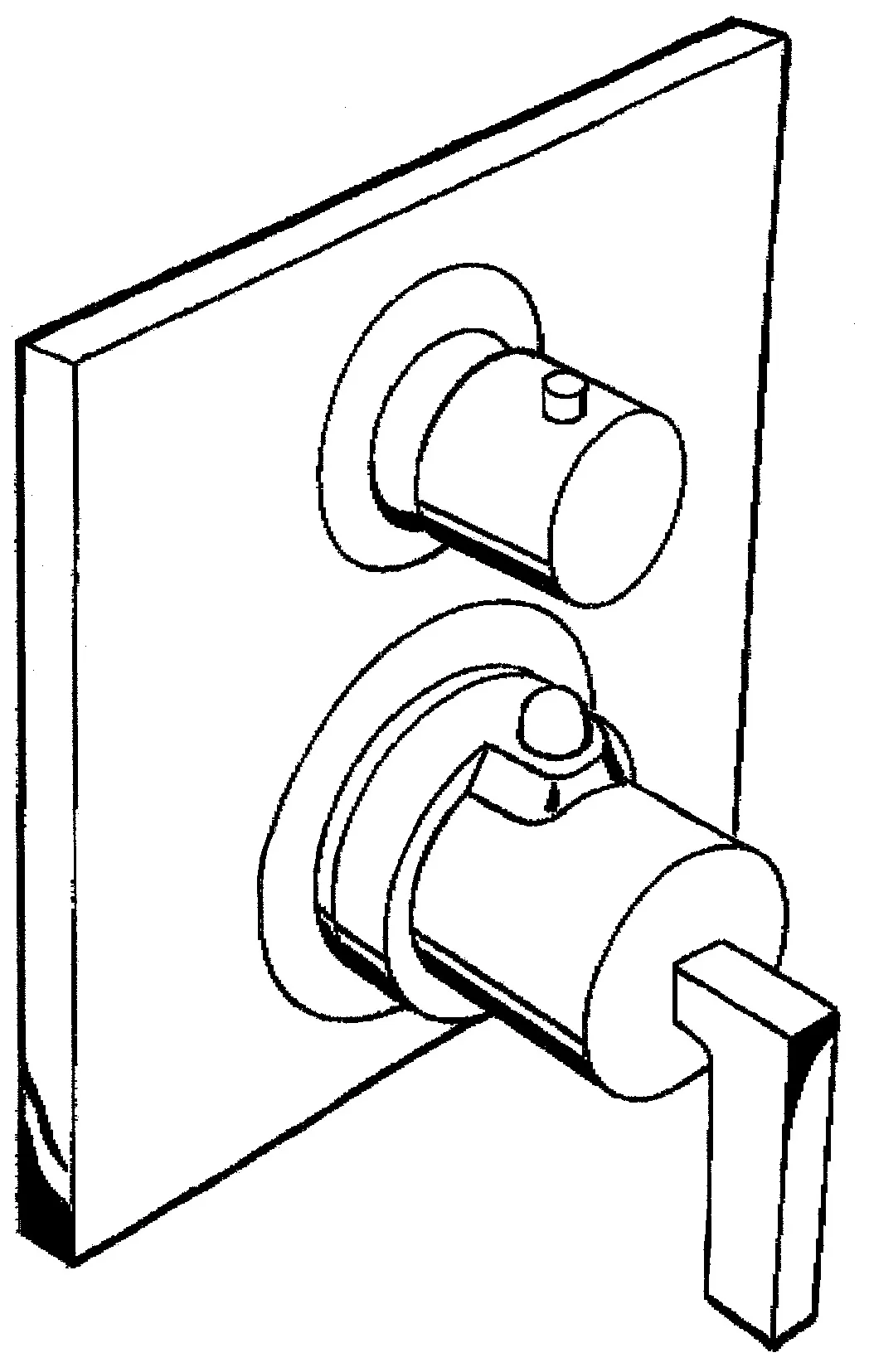 Thermostat UP Axor Citterio F-Set chrom m.Absperr-u.Umstellvtl./Hebelgriff Thermostat UP Axor Citterio F-Set chrom m.Absperr-u.Umstellvtl./Hebelgriff