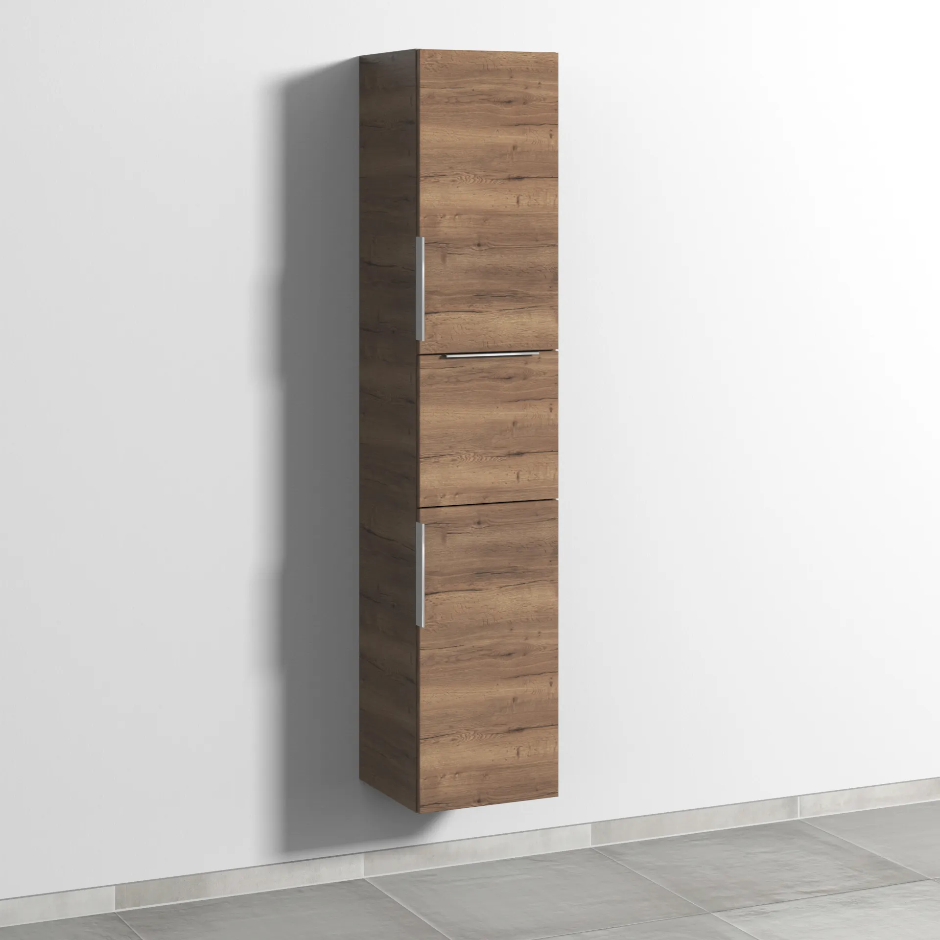 Sanipa Hochschrank „3way“ 350 × 1700 × 345 mm Anschlag rechts, in Eiche Tabak, Anschlag rechts
