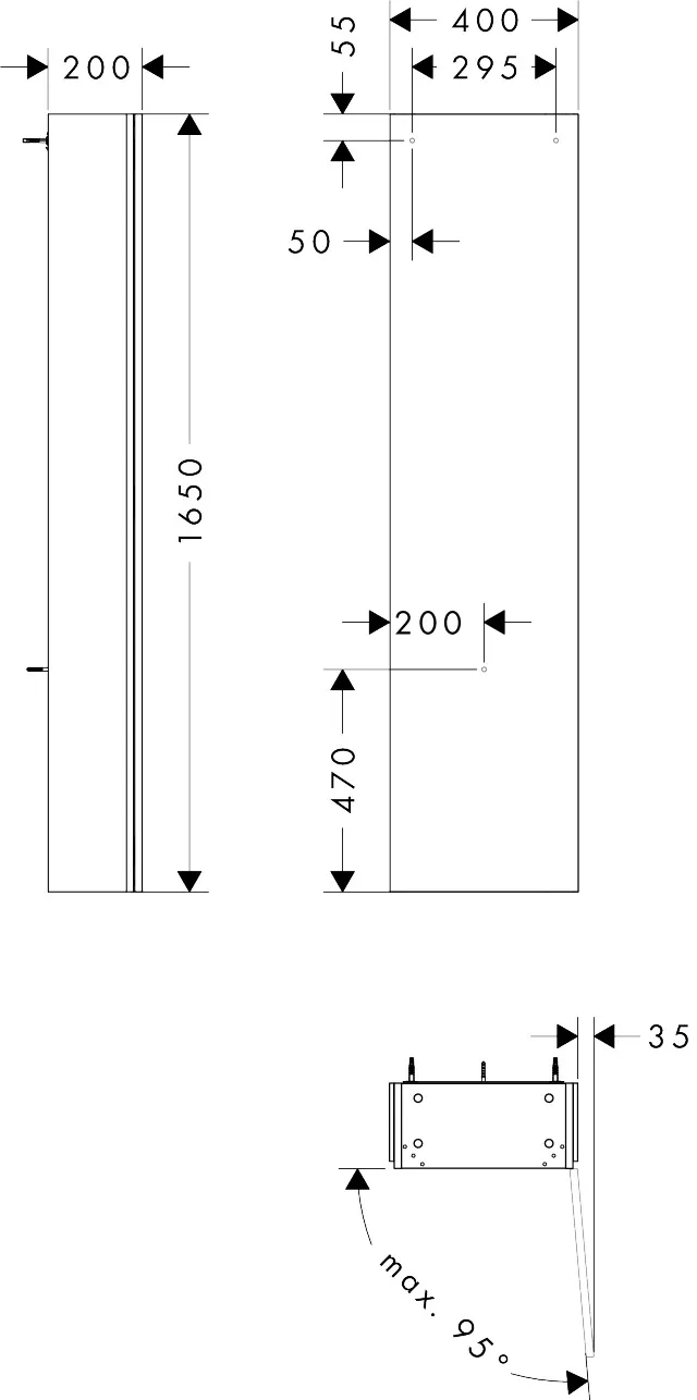Hansgrohe Xilesa E Hochschrank 400⁄200, Türanschlag rechts, Eiche Kaschmir Hansgrohe Xilesa E Hochschrank 400⁄200, Türanschlag rechts, Eiche Kaschmir