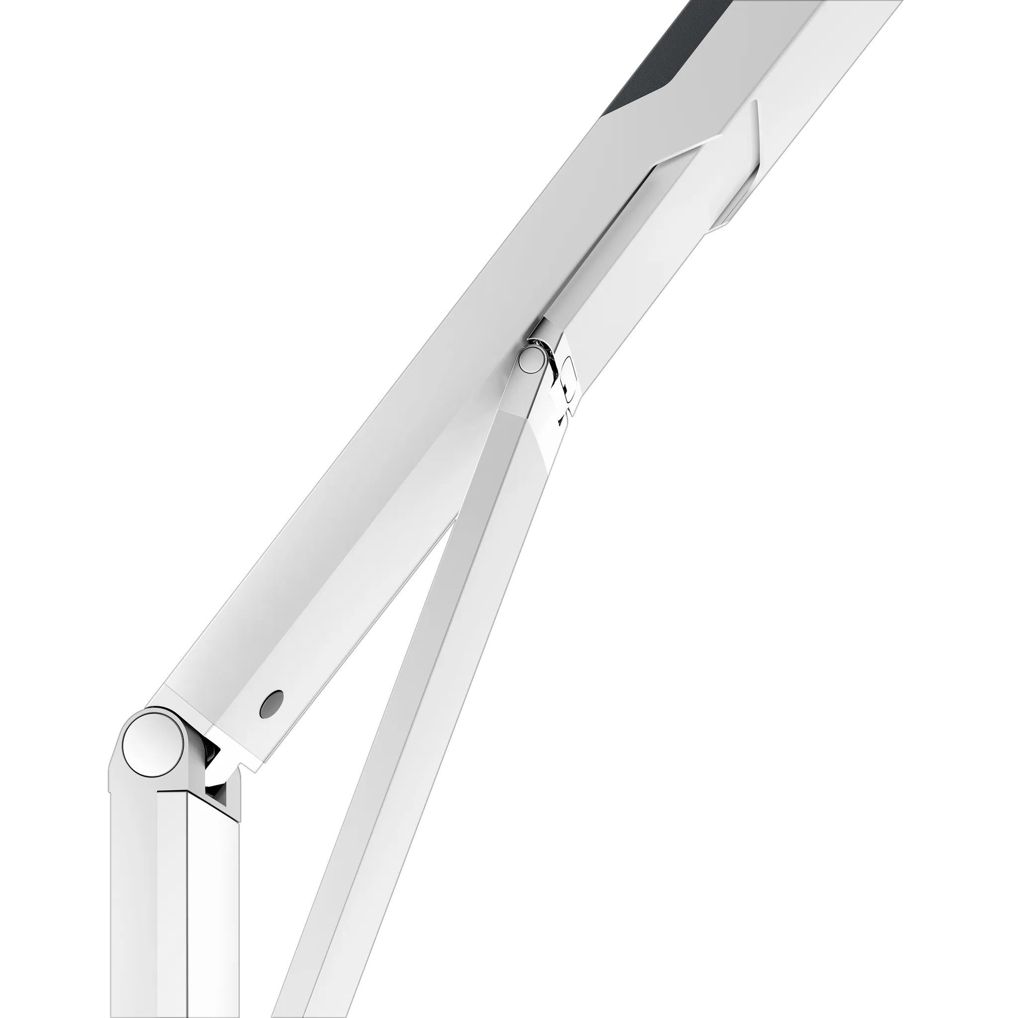 AXESS Stützklappgriff WC 850 mm silber-eloxiert/schwarz