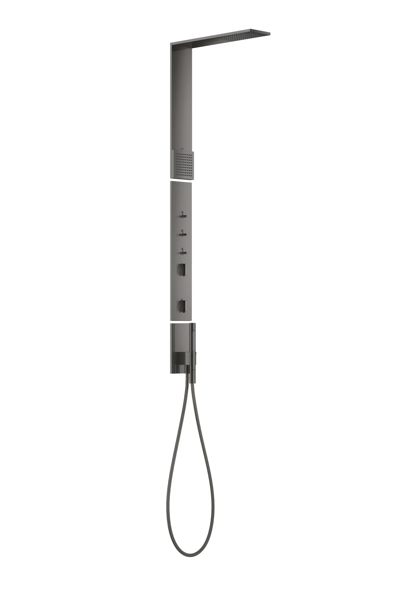 AXOR ShowerComposition Duschpaneel mit Thermostat, Kopfbrause 110/220 1jet und Schulterbrause Chrom
