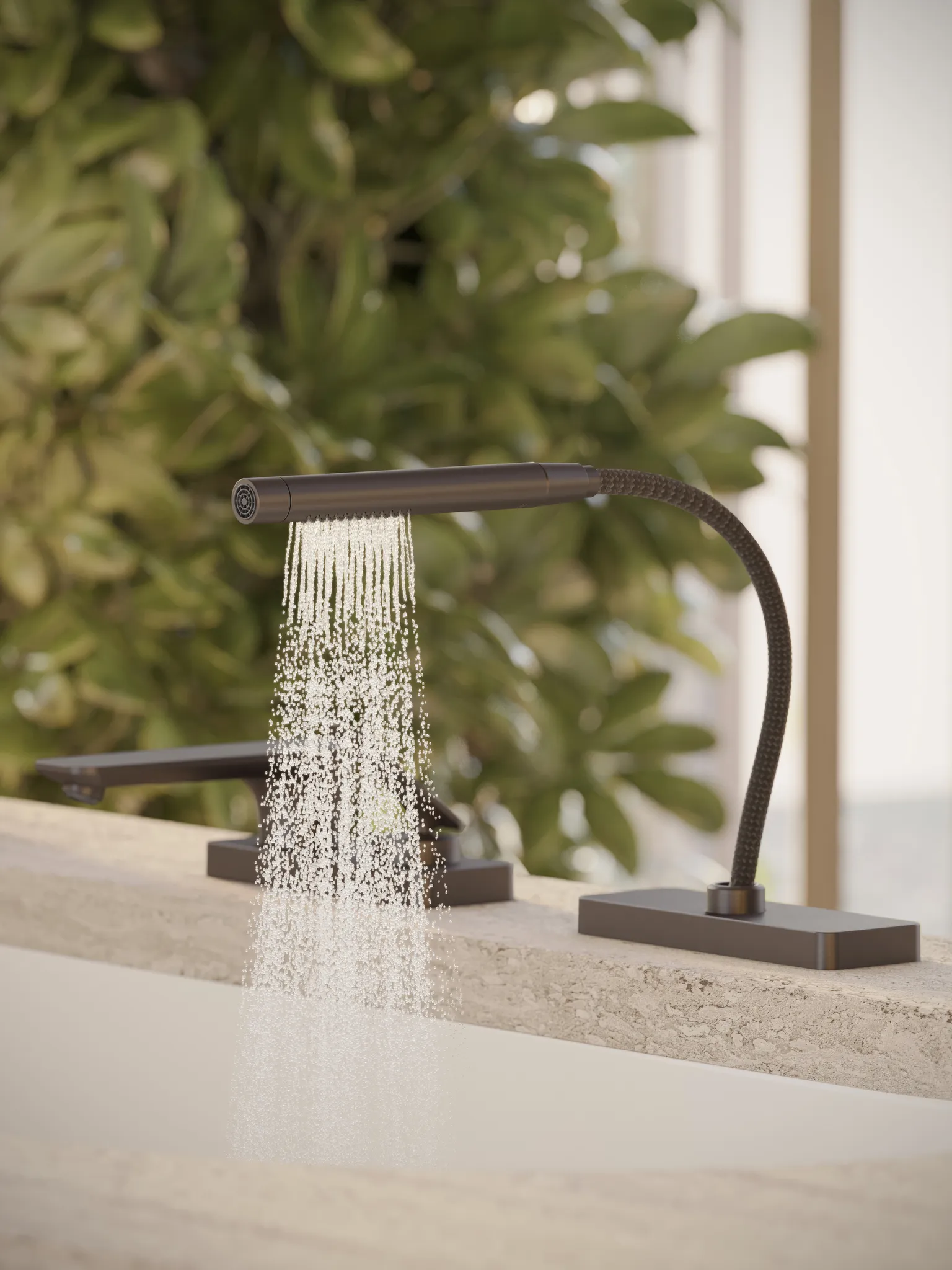 Hansgrohe Unterputz-Armatur „Axor Citterio C“ Ausladung 0 mm in Brushed Black Chrome