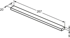 Möbelgriff i.life 267mm Chrom