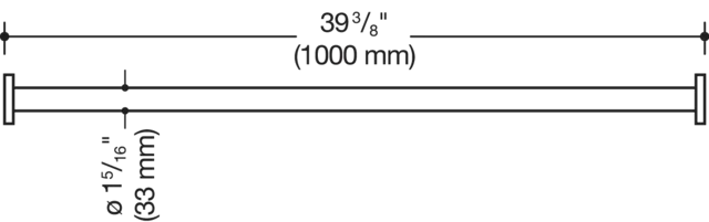Vorhangstange (USA), Serie 801 L:39 3/8´´, 10 Rg. reinweiß Vorhangstange (USA), Serie 801 L:39 3/8´´, 10 Rg. reinweiß