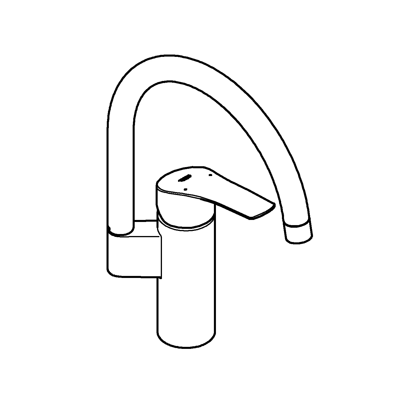 Grohe Eurosmart Professional Einhand-Spültischbatterie 33202_3, hoher Auslauf, chrom Grohe Eurosmart Professional Einhand-Spültischbatterie 33202_3, hoher Auslauf, chrom
