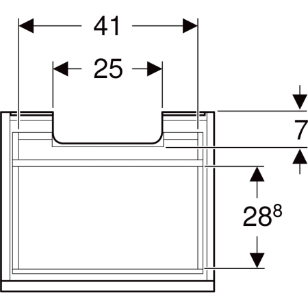 Renova Plan Unterschrank für Waschtisch, mit einer Schublade und einer Innenschublade: 48.4x60.6x40.7cm, Breite Waschtisch=55cm, Nussbaum hickory hell Renova Plan Unterschrank für Waschtisch, mit einer Schublade und einer Innenschublade: 48.4x60.6x40.7cm, Breite Waschtisch=55cm, Nussbaum hickory hell