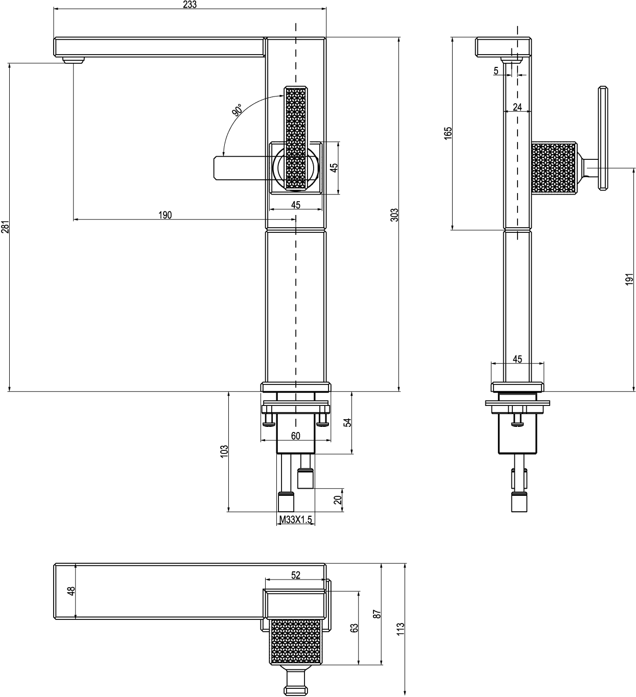Villeroy & Boch Einhebel-Waschtischarmatur Mettlach, Chrom, 113x233x303mm, erhöht, mit AirPlus und AquaSmart Villeroy & Boch Einhebel-Waschtischarmatur Mettlach, Chrom, 113x233x303mm, erhöht, mit AirPlus und AquaSmart