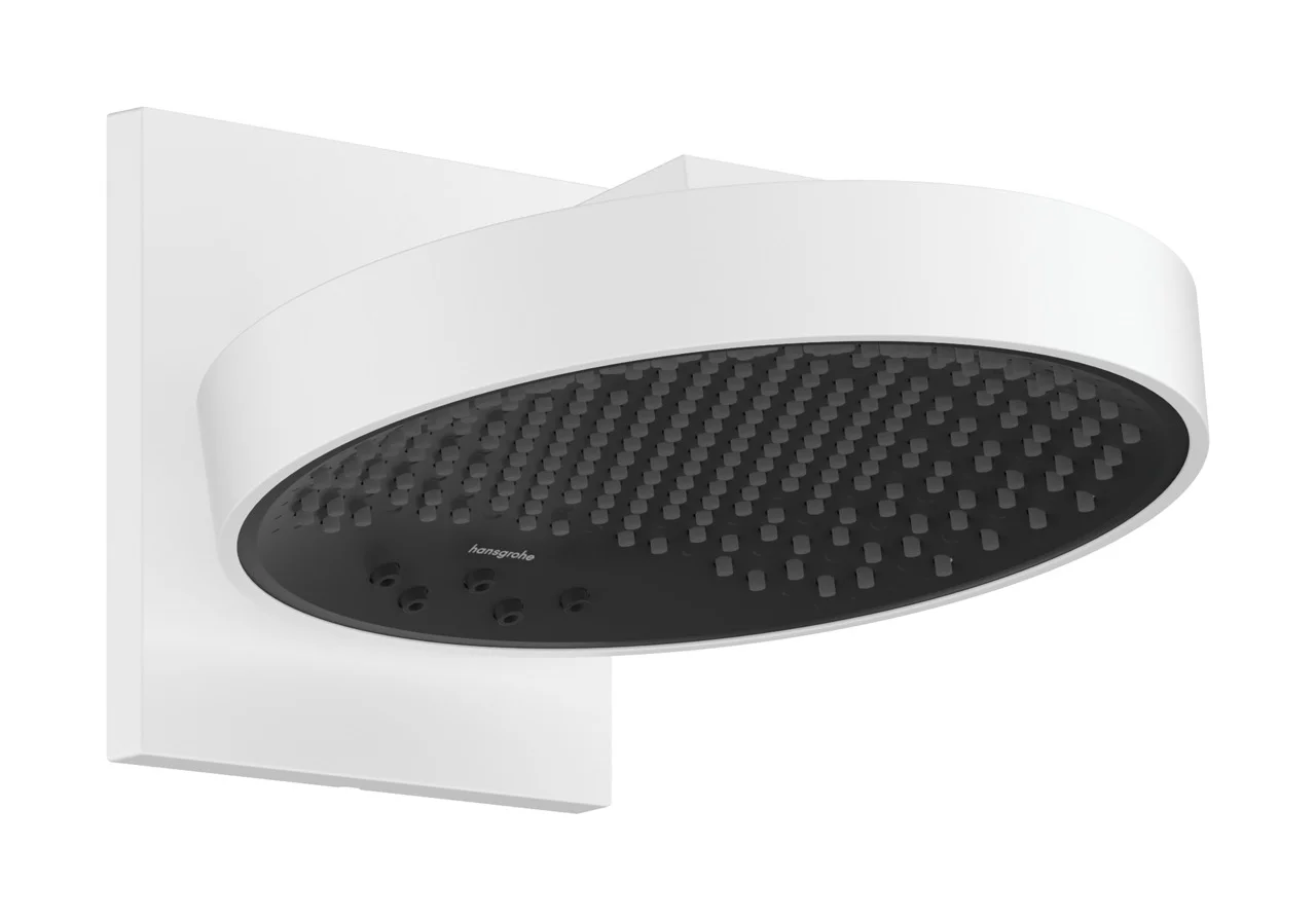Hansgrohe Rainfinity Kopfbrause 250 mm, 3 Strahlarten, mattweiß, Wandmontage