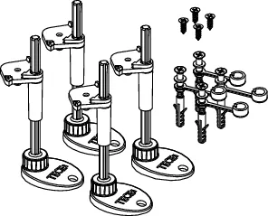 drainpoint S Montagefüße, schallentkoppelt drainpoint S Montagefüße, schallentkoppelt