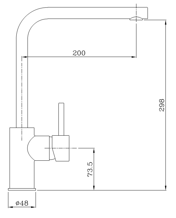 Spültisch-Einhandbatterie AqvaKitchen - für offene Heißwasserbereiter - schwenkbarer Auslauf - Kartusche mit keramischen Dichtscheiben - Heisswassersperre - Wassermengendurchflussregulierung - flexible Druckschläuche 3/8", DVGW W270 - chrom