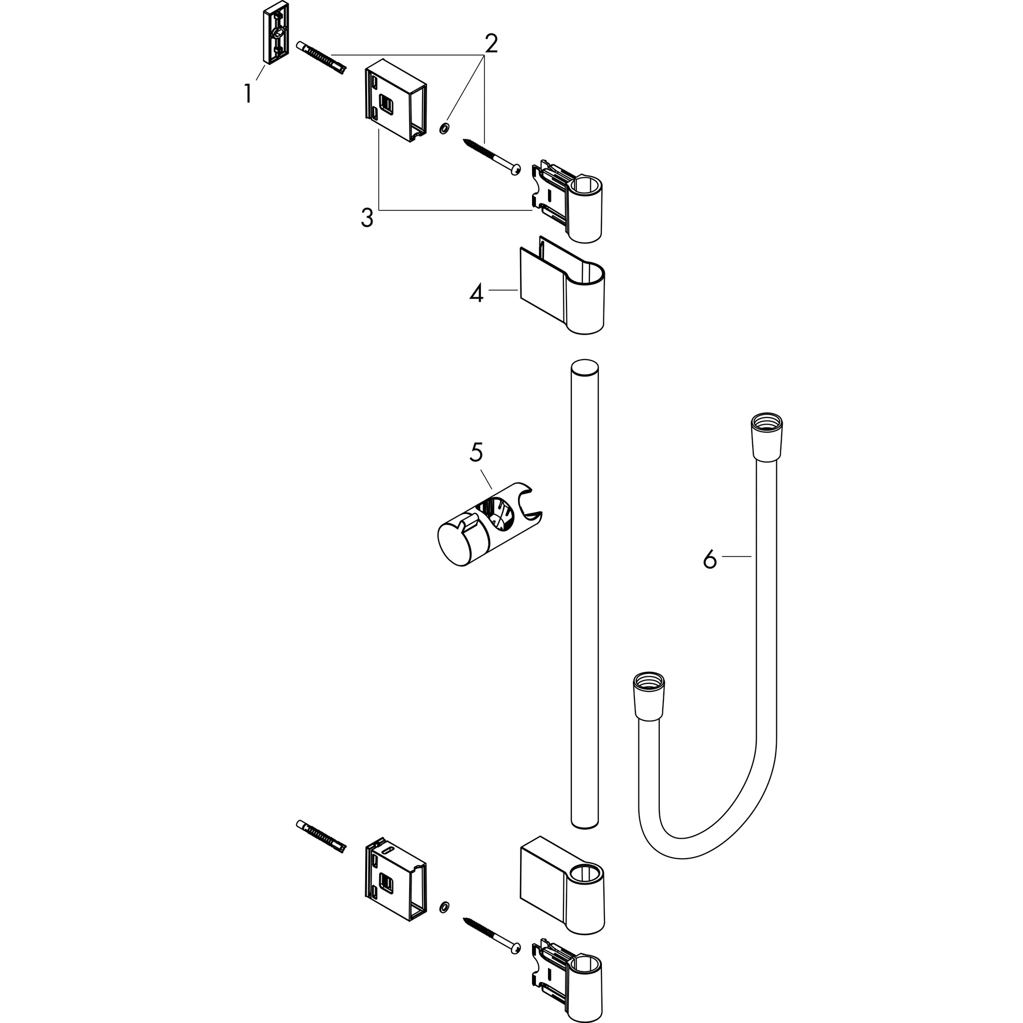 Hansgrohe Unica Brausestange Varia 105 cm, Chrom Hansgrohe Unica Brausestange Varia 105 cm, Chrom