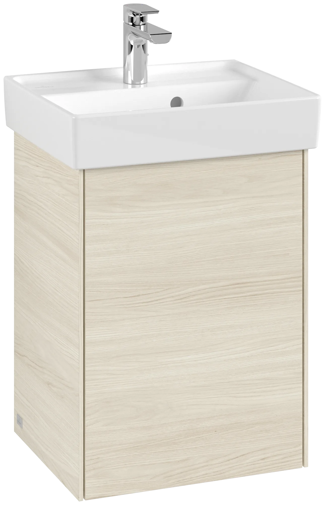 Villeroy & Boch Waschtischunterschrank mit Tür „Collaro“ 410 × 546 × 344 mm White Oak, für Becken mittig, Anschlag links, ohne Beleuchtung Villeroy & Boch Waschtischunterschrank mit Tür „Collaro“ 410 × 546 × 344 mm White Oak, für Becken mittig, Anschlag links, ohne Beleuchtung