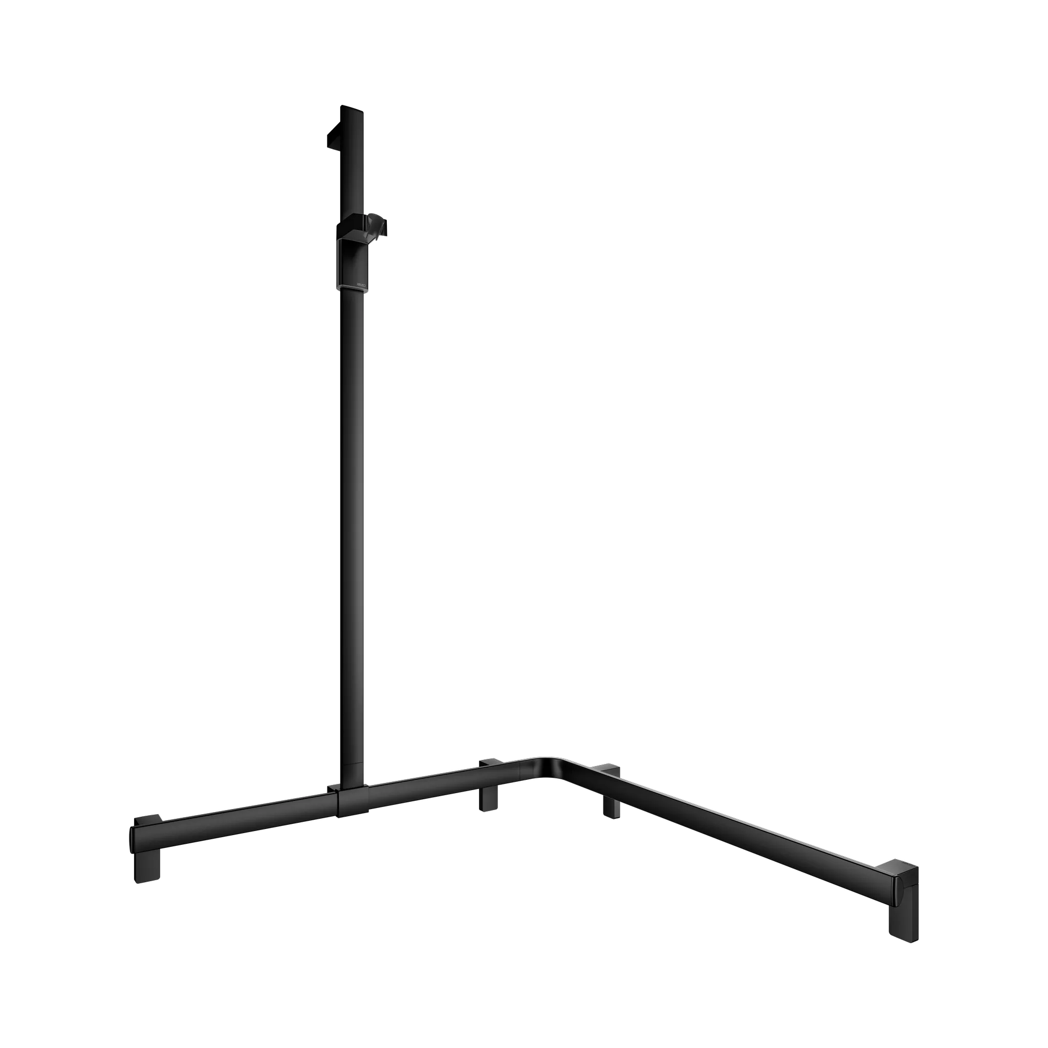KEUCO AXESS Duschhandlauf mit Brausestange links 840/840/1300 mm schwarz matt KEUCO AXESS Duschhandlauf mit Brausestange links 840/840/1300 mm schwarz matt