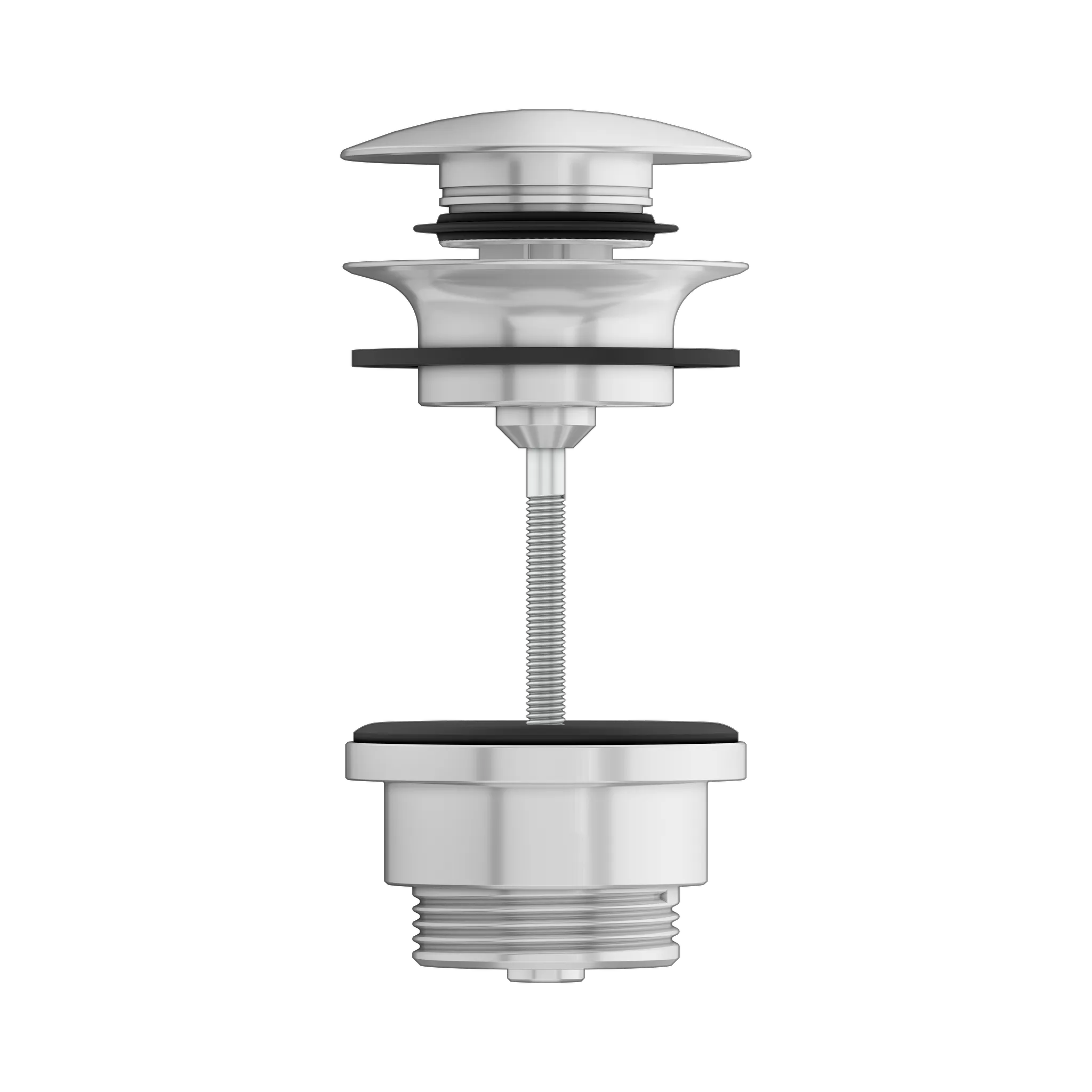 KEUCO Ablaufgarnitur Push-Open, Aluminium-finish