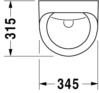 Urinal Utronic, Zulauf von hinten für Netzanschluss, ohne Fliege, weiß