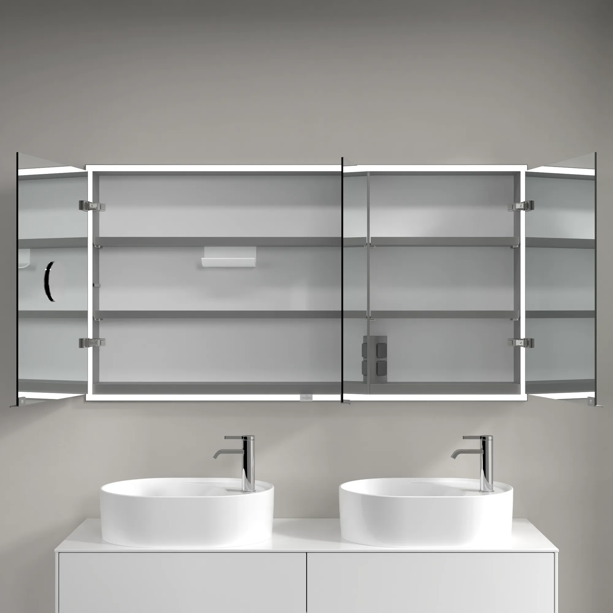 Villeroy & Boch Einbau-Spiegelschrank „My View Now“ 1400 × 750 × 168 mm in White Matt Villeroy & Boch Einbau-Spiegelschrank „My View Now“ 1400 × 750 × 168 mm in White Matt